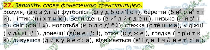 ГДЗ Українська мова 10 клас сторінка 27